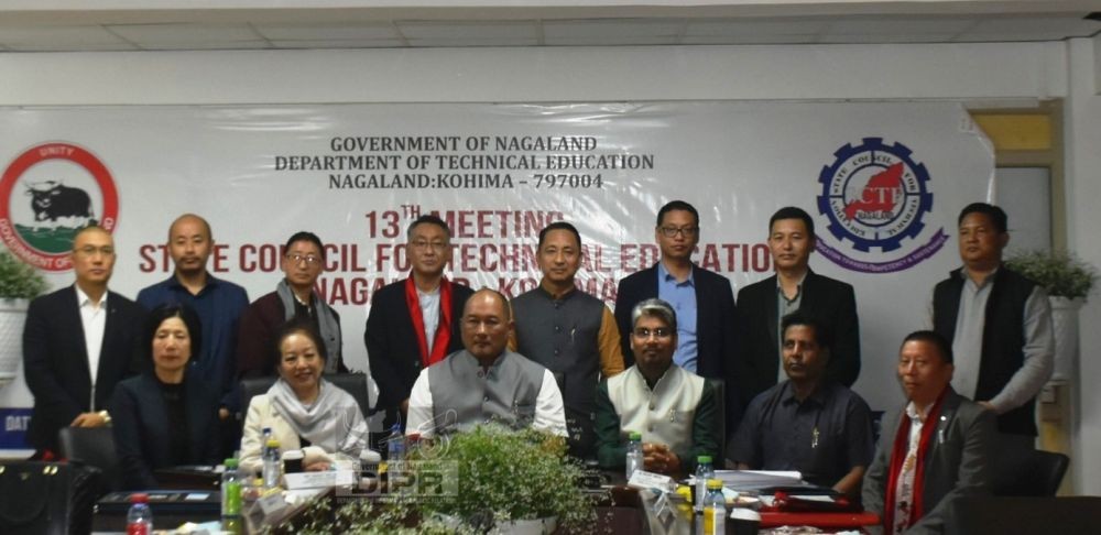 Advisor Temjenmemba with others during the 13th meeting of State Council for Technical Education in Kohima on October 27. (DIPR Photo)